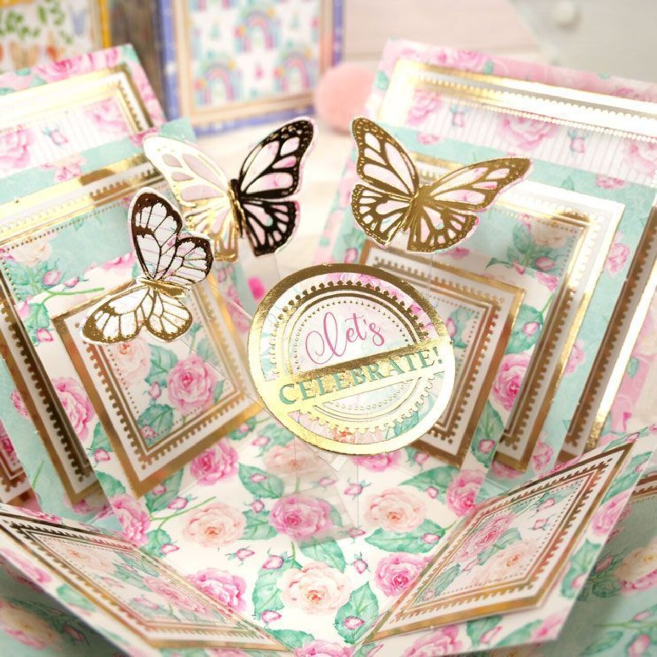 Hunkydory Crafts Exploding Boxes Project Kit - Floral Box